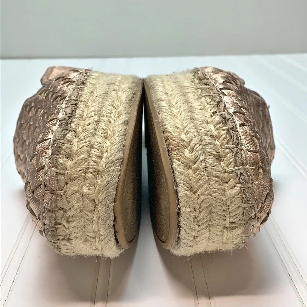 Sam Edelman Catherine rose gold platform espadrille 6.5W